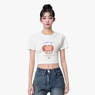 Women's Slim-Fit Short-Sleeved T-Shirt MC168 Fashion Clothes Crop Top Products Are Delivered All The