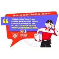 Stiker Semangat J&T / POSLAJU / DHL / NINJAVAN ( Courier sticker parcel ) courier bag