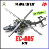 EC-665 Tiger Fighter Plane Model Toy Assembled Decor Display