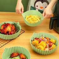 Silicone Air Fryers Oven Baking Tray Fried Chicken Basket Mat Air Fryer Silicone Pot Round Replacemen Grill Pan Kitchen Bakeware
