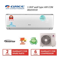 GREE 1.0HP wall type AIR CON R410A INVERTER