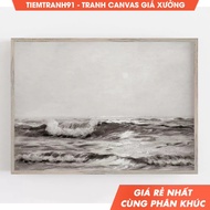 Tranh treo tường Beach Wall Art Ocean Wall Art Coastal Wall Decor Vintage Wall Art tặng kèm đinh tre