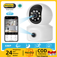 CCTV WiFi Indoor 6MP Dual Lens 360° PTZ IP Camera Kamera CCTV HP Jarak Jauh