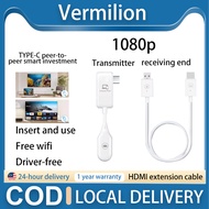 【24h】CS7 Wireless HDMI Transmitter Receiver 1080P 60Hz Type C for Phone Laptop TV Plug Play Screen p