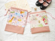 幼稚園幼兒園兩件組 室內鞋袋 衣物袋 束口袋 萬用袋 兔兔款 動物