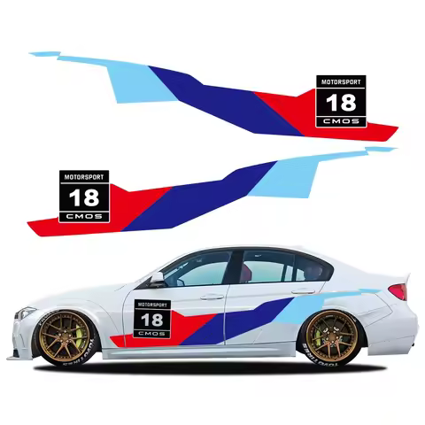 2PCS Car Vinyl Decals Side Body Trims Stickers Graphics Auto Accessories For BMW E46 E90 E60 F30 F10