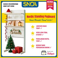 [ SNOA ] Standing Pegboard Heavy Duty Rak Besi Adjustable Minimalis Putih Gaming Bedroom Office 🇲🇾