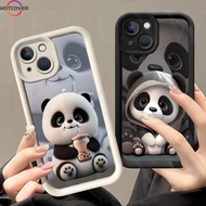 For Realme V50 V50A GT Master Edition GT Neo Flash GT NEO2T Narzo 50 30 50A 50i Prime Casing Couple Luxury Cute Cartoon Panda Couples Angel Eyes Phone Case Soft Protective Cover