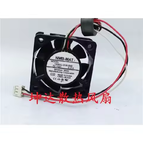 New Cooler Fan for NMB-MAT 1606KL-01W-B49 5V 0.21A 3-wire 4cm 4015 heat dissipation fan 40*40*15MM