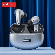 Lenovo หูฟังเอียร์บัดบลูทูธไร้สาย LP5 หูฟังเพลง HiFi หูฟังชุดหูฟังกันน้ำเล่นกีฬาพร้อมไมโครโฟนหูฟังธุ