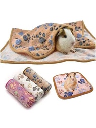 大號倉鼠毯子,小動物毛絨籠墊,柔軟寵物睡墊,罩子,保暖毛絨毯,兔子倉鼠墊