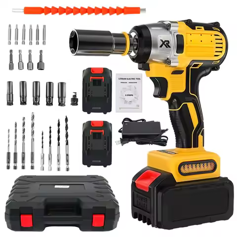 Cordless Impact Wrench 1/2 Inch 20V Brushless Electric Motor Torque 280 ft-lbs (380N.m)3.0Ah Battery