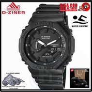 D-ziner Jam Tangan Pria Wanita Original Brand Dual Time Analog Dan Digital Water Resistan Wacth Fash