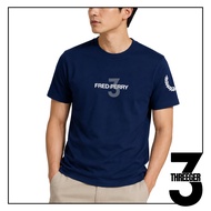 Fred Perry Navy Graphic Sleeve Tee Original Fred Perry T-Shirt/ Original