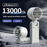 Best-selling N607 high-speed turbocharged handheld fan with digital display, mini portable foldable 
