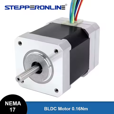 STEPPERONLINE Nema 17 BLDC Motor 42 Brushless DC Motor 24V 3000RPM 0.16Nm 50W 3.30A 42x42x62mm CNC