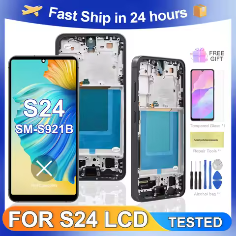 For Samsung S24 S921B Tested S24 4G 5G For SM-S921B/DS SM-S921U LCD Display Touch Screen Digitizer A