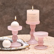 Light Decorative Candle Holder Glass French Pedestal Wedding Romantic Dining Table Candlelight Luxur