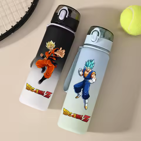 Dragon Ball 550ml Son Goku Saiyan Outdoor Sports Portable Vegeta IV Water Bottle Goku Drinking Water