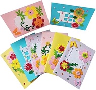 EAJASUCE 8 Pcs Card Making Kits for Kids DIY Handmade Card Making Supplies Art Crafts for Mothers Fa