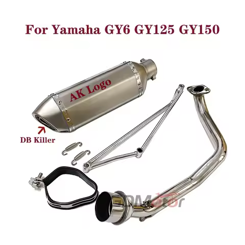 Motorcycle Exhaust Muffler for Yamaha GY6 125 GY6 150 125cc 150CC Full Systems bend pipe exhaust Esc