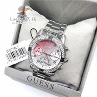 ✨GUESS 蓋爾斯手錶 潮牌女錶 簡約石英錶 休閒時尚腕錶 銀色 38mm W0774L7