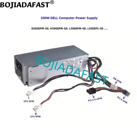 New 500W Power Supply 100-240Vac PSU D500EPM-00 For Dell Optiplex 7090 7080 7070 7060 3060 3080 3650