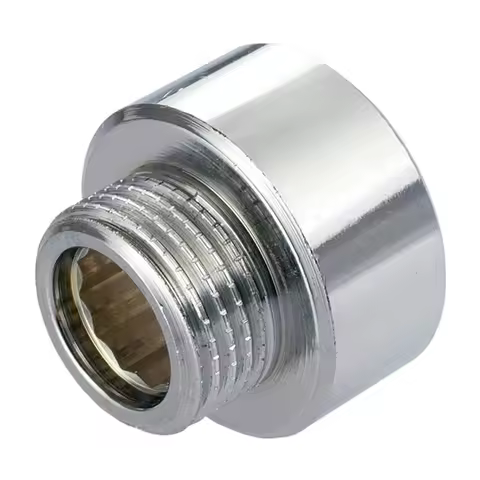 1/2pcs Shower Hose / Head Adaptor 3/4" X 1/2" Female X Male Chrome Reducer Bathroom Faucet Adapter P