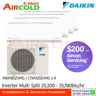 Daikin Inverter Multi-Split AirCon MKM85ZVMG/CTKM25ZVMG x 4