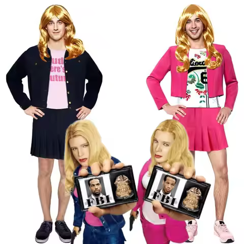 Men's White Chicks Cosplay Kevin Copeland Brittany Wilson Marcus Anthony Tiffany Wilson Costume Wig 