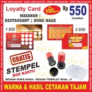 MEMBER Cards | FOOD LOYALTY CARD | LOYALTY CARD RESTAURANT (100pcs)