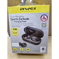 AWEI T16 TRUE WIRELESS  SPORTS  EARBUDS WITH CHARGING  CABLE