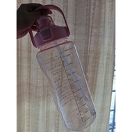 粉色2000ml可爱水瓶2l开开心心喝水