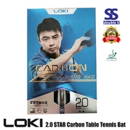 Ping Pong Bat LOKI 2.0 Star Carbon / Table Tennis Bat + Free Cover Bag