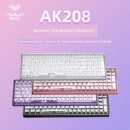 keyboard mechanical keyboard keyboard wireless Tarantula (AULA) AK208 Transparent Wireless Keyboard 