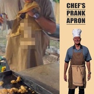 Humorous Novelty Chef Apron Practical Washable Funny Prank Kitchen Costume mearnsg