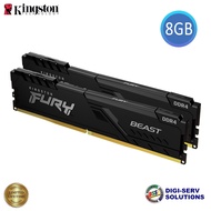 Kingston Fury Beast (Black) 8GB 2666MHz DDR4 CL16 (2x4GB) Kit of 2 (KF426C16BBK2/8)