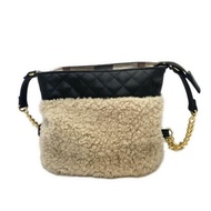 Blue Label Crestbridge RES Shoulder Bag Purse fake beige leather black Direct from Japan Secondhand