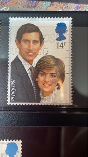 1981年 7月 29號 戴安娜 查理斯 郵票 stamps 