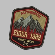 EIGER HP-R21 AUTHENTIC LOGO PATCH FINEST GOODSEiger 1989 EMBROIDERY ACCESSORIES BET/ EMBLEM