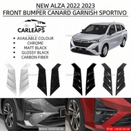 TCS new alza 2022 facelift car front bumper canard garnish sportivo design