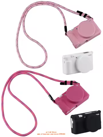 for sony ZV-1 camera casing ZV1 soft silicone jacket messenger bag Neck hanging Portable cute ZV-1 d