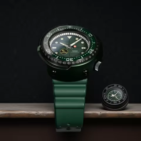 RDUNAE R1ZK-II Automatic Mechanical Watch Titanium Case NH35 Movement 50Bar Sapphire Crystal Titaniu