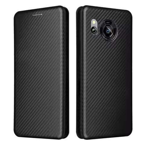 Fashion Flip Carbon ShockProof Wallet Magnetic Leather Cover Sharp Aquos Sense 7 Case For Sharp Aquo