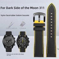 21mm rubber strap bracelet  for Omega 310 311 Speedmaster 311.92.44 Dark Side of the Moon watch band