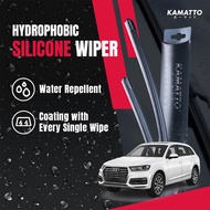 Kamatto Wiper Audi Q7 SQ7 SUV (2015-Present) Hydrophobic Silicone Windshield Wiper Water Repelling C