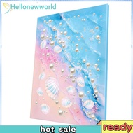 Shells DIY Special Shape Drill Pearl Gem Diamond Art Painting Kit with Frame 5.91x7.87in Diamond Art