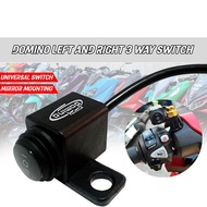 DOMINO UNIVERSAL 3 WAY SWITCH MOTORCYCLE / WATERPROOF MIRROR MOUNT MINI DRIVING LIGHT HANDLE SWITCH 