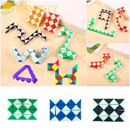 MXMUSTY Magic Snake Cube, Folding Detachable 24 Speed Magic Snake Ruler, Cube Puzzle Transformable C