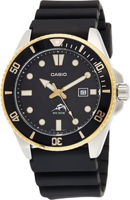Casio Mens MDV106-1AV 200 M WR Black Dive Watch (MDV106-1A) Gold